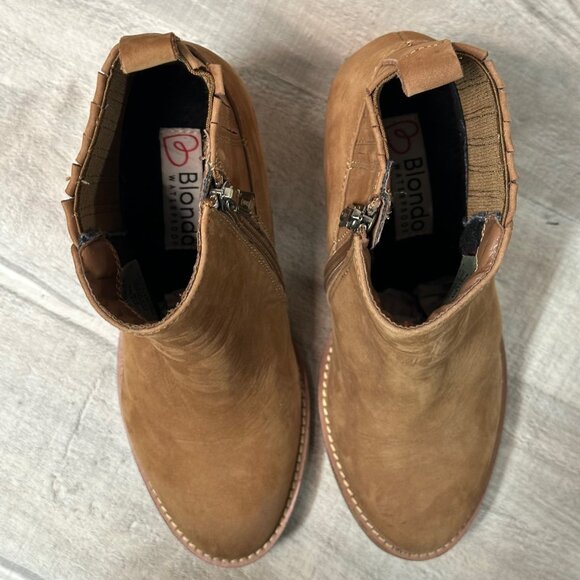 Blondo Noa Brown Suede Bootie Waterproof Womens Size 8.5 - Picture 5 of 5